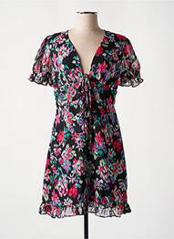 Robe courte fermeture zippée au dos manches courtes noir MOLLY BRACKEN femme