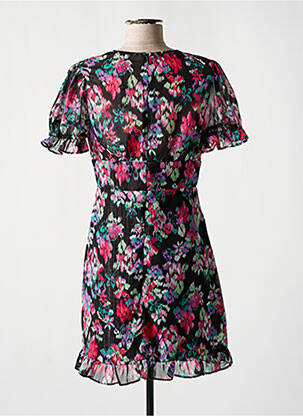 Robe courte fermeture zippée au dos manches courtes noir MOLLY BRACKEN femme