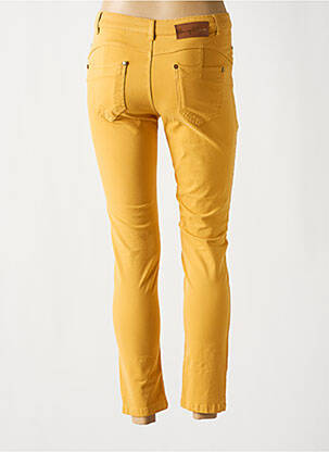 Pantalon 7/8 tissage popeline taille basse jaune LOLA ESPELETA femme