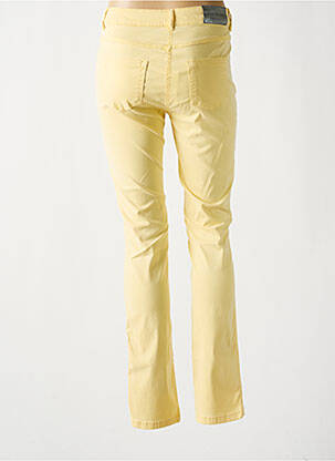 Pantalon slim tissage popeline taille normale jaune MAE MAHE femme