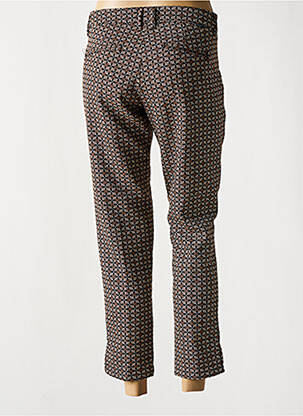 Pantalon chino fermeture zippée sous rabat boutonné taille normale marron FREEMAN T.PORTER femme