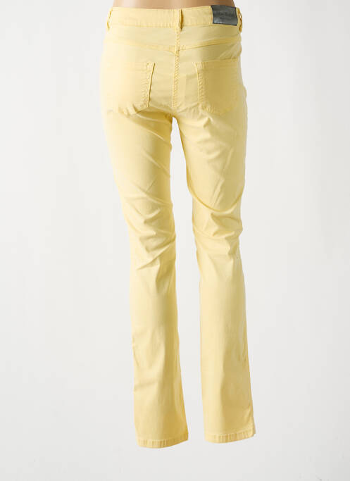 Pantalon slim tissage popeline taille normale jaune MAE MAHE femme