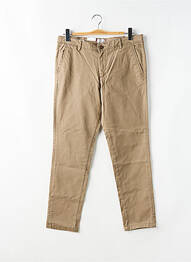 Pantalon chino tissage popeline taille normale marron JACK & JONES homme