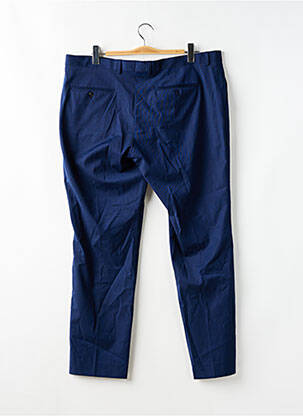 Pantalon chino fermeture zippée sous rabat avec crochet taille normale bleu SELECTED homme