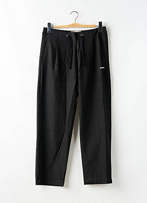 Pantalon chino fermeture zippée sous rabat boutonné taille normale marron TOURIST LEMC femme