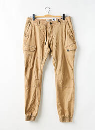 Pantalon cargo resserrée sur le bas taille normale beige GARCIA homme