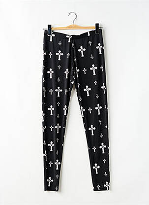 Legging effet matière satinée taille normale noir GET INFECTED femme