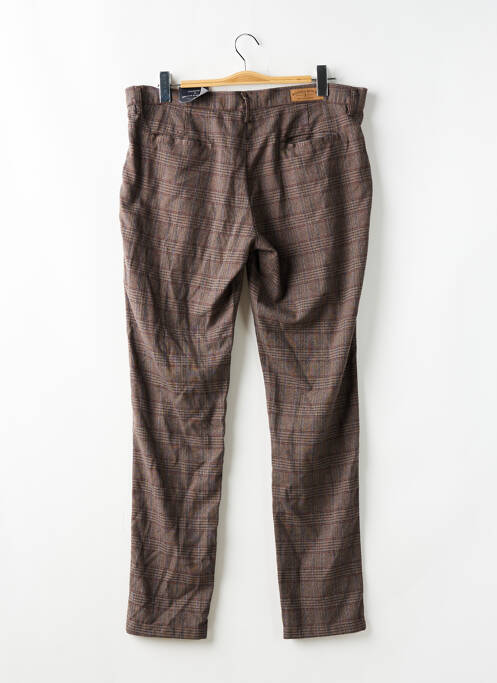 Pantalon chino tissage chiné taille normale marron BRUCE & BUTLER  homme
