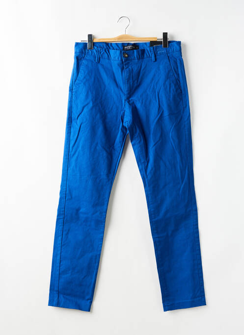 Pantalon chino tissage popeline taille normale bleu BRUCE & BUTLER  homme
