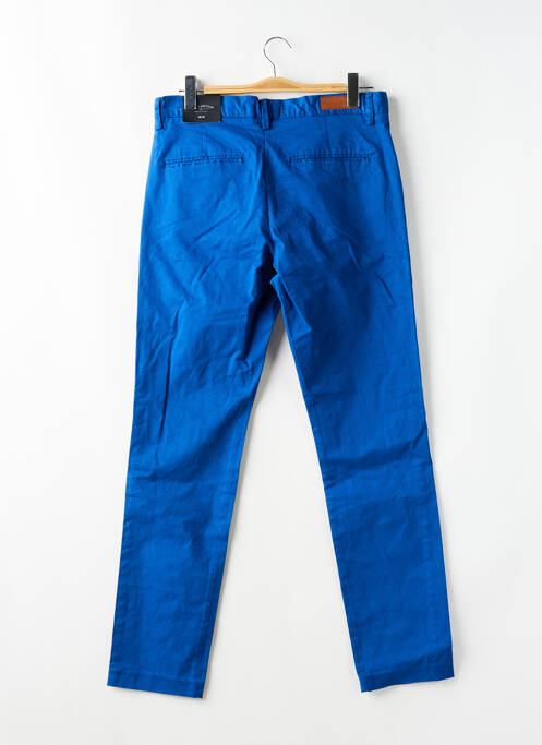 Pantalon chino tissage popeline taille normale bleu BRUCE & BUTLER  homme