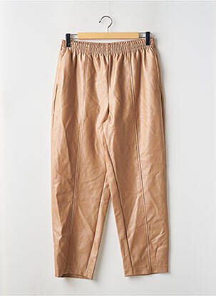 Pantalon droit taille élastique taille normale beige VILA femme