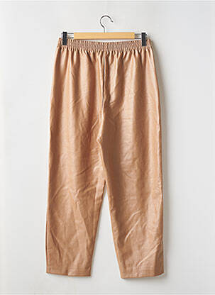 Pantalon droit taille élastique taille normale beige VILA femme