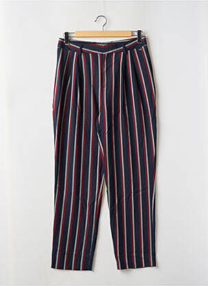 Pantalon chino fermeture zippée sous rabat boutonné taille haute bleu PEPE JEANS femme
