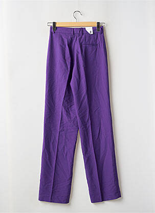 Pantalon droit stretch taille haute violet JJXX femme
