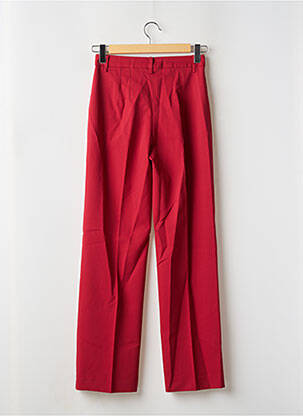 Pantalon droit stretch taille haute rouge MANGO femme
