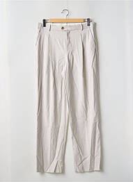 Pantalon droit stretch taille haute beige MANGO femme