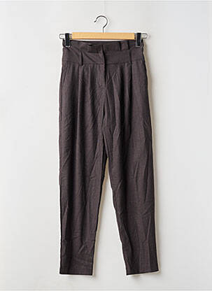 Pantalon droit stretch taille haute gris MORGAN femme
