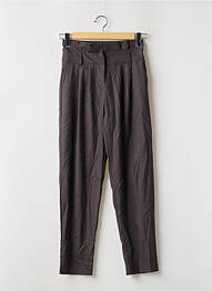 Pantalon droit stretch taille haute gris MORGAN femme