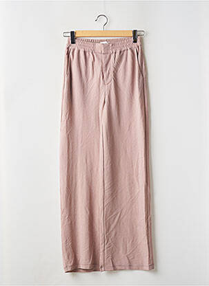Pantalon large coupe fluide taille haute beige OBJECT femme