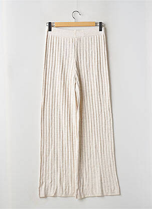 Pantalon large taille haute taille haute beige ONLY femme