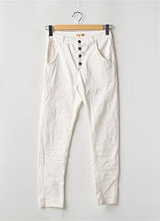 Pantalon slim blanc CULT COUPLE pour femme seconde vue