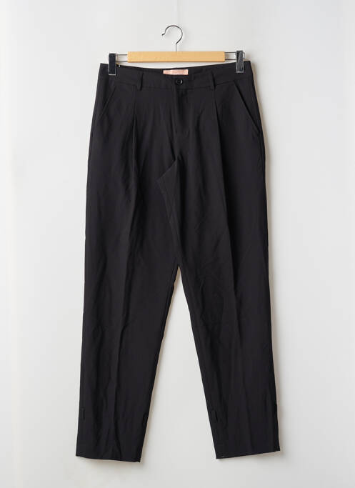 Pantalon droit coupe carotte taille haute noir JJXX femme