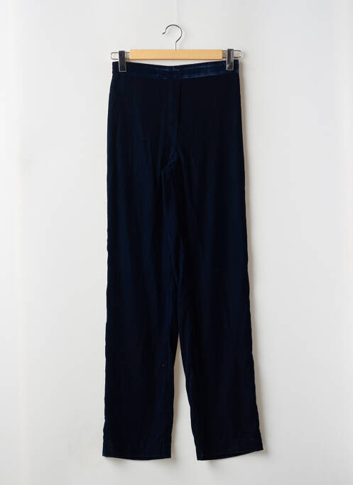 Pantalon droit taille haute taille haute bleu MANGO femme
