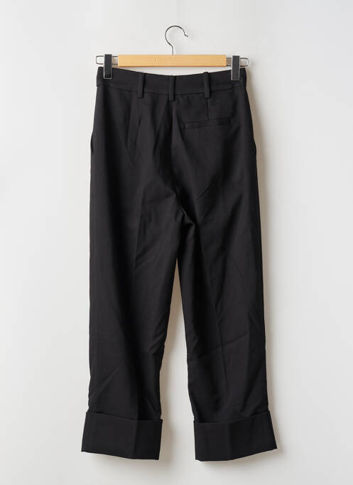 Pantalon droit stretch taille haute noir MANGO femme