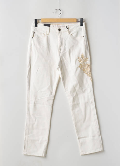 Jeans coupe droite blanc GUESS pour femme