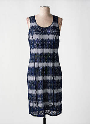 Robe mi-longue sans manche sans manche bleu GREGORY PAT femme