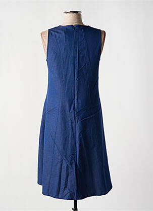 Robe mi-longue sans manche sans manche bleu GUY DUBOUIS femme
