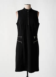 Robe mi-longue tissage crêpe sans manche noir MERI & ESCA femme