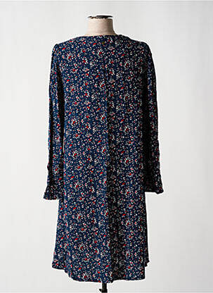 Robe mi-longue imprimé fleurs manches longues bleu ÉTYMOLOGIE femme