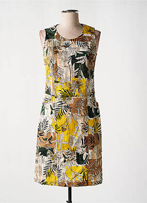 Robe mi-longue sans manche sans manche marron MERI & ESCA femme