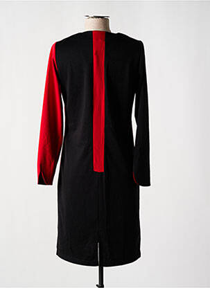Robe mi-longue manches longues manches longues rouge GUY DUBOUIS femme
