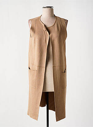 Gilet sans manche poches marron WNT COLLECTION femme