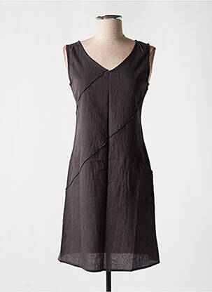 Robe courte sans manche sans manche gris COLINE femme