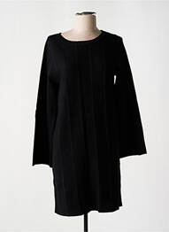 Robe pull stretch manches longues noir WNT COLLECTION femme