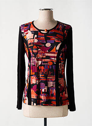 T-shirt manches longues manches longues noir GUY DUBOUIS femme