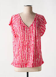 T-shirt imprimé fantaisie manches courtes rose ÉTYMOLOGIE femme