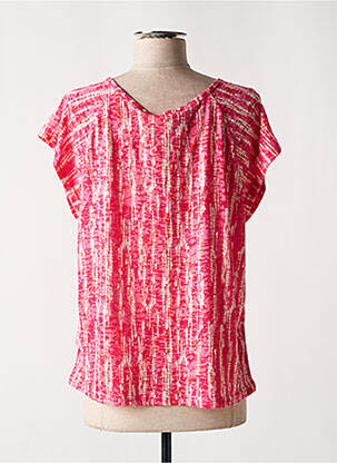 T-shirt imprimé fantaisie manches courtes rose ÉTYMOLOGIE femme