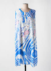 Robe mi-longue bleu COULEURS DU TEMPS pour femme seconde vue