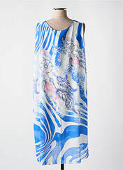 Robe mi-longue bleu COULEURS DU TEMPS pour femme seconde vue