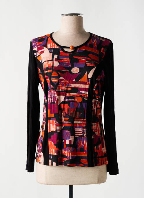 T-shirt manches longues manches longues noir GUY DUBOUIS femme