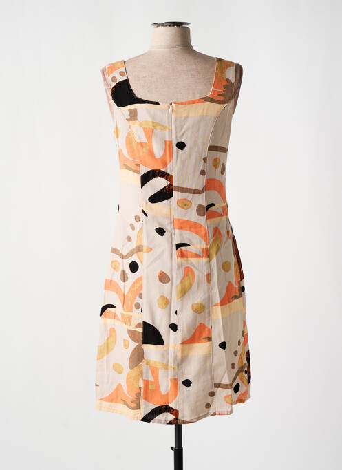 Robe mi-longue beige GUY DUBOUIS pour femme