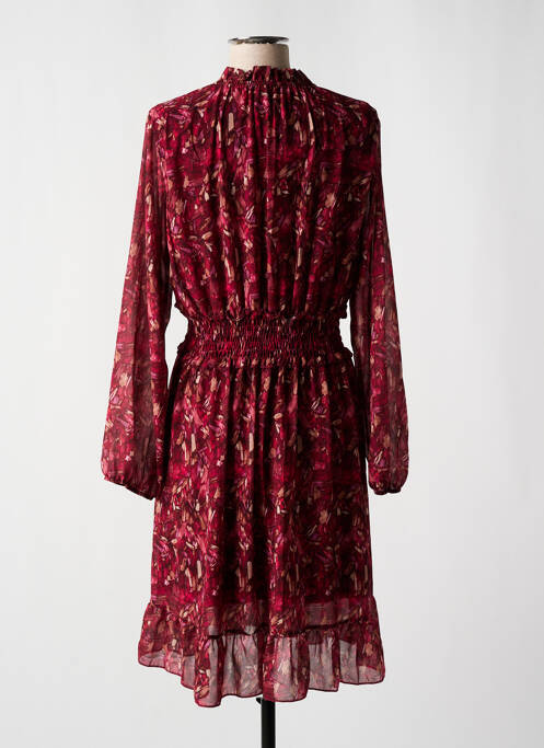 Robe mi-longue rouge COULEURS DU TEMPS pour femme