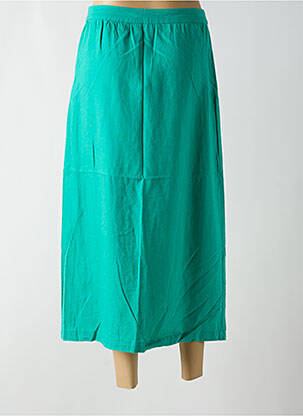 Jupe mi-longue coupe droite vert ÉTYMOLOGIE femme