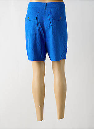 Short fermeture zippée sous rabat boutonné bleu ÉTYMOLOGIE femme