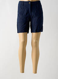 Short fermeture zippée sous rabat boutonné bleu ÉTYMOLOGIE femme