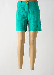 Short fermeture zippée sous rabat boutonné vert ÉTYMOLOGIE femme